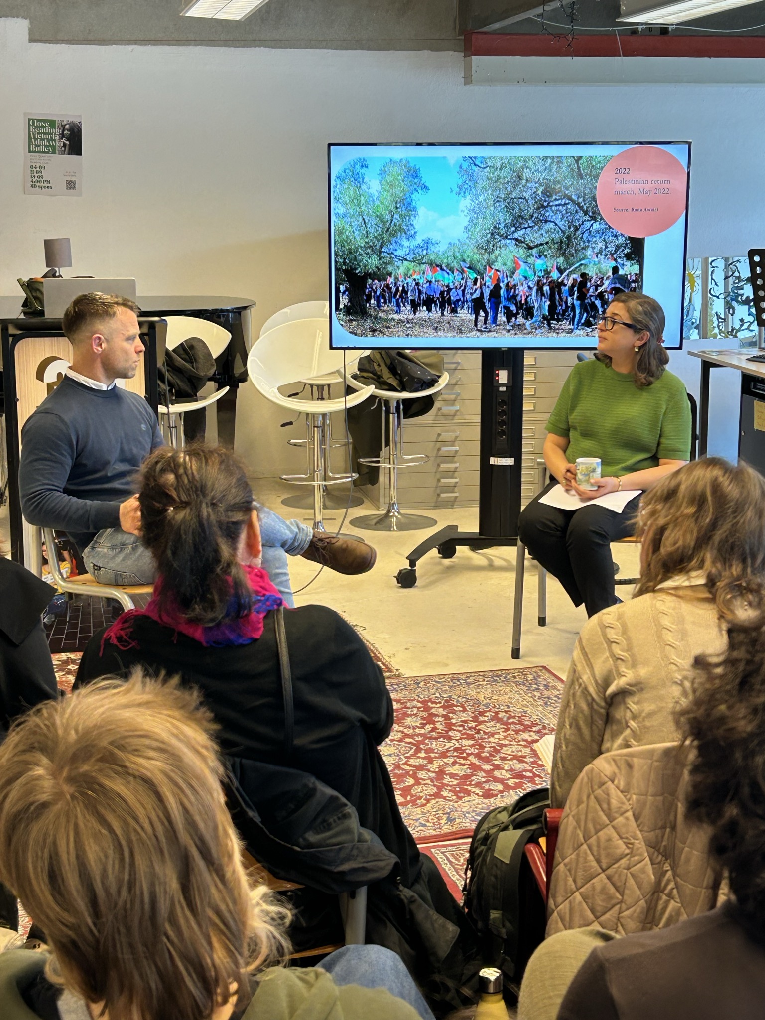 Audience at the Colonizing Palestine event, VU Amsterdam 3D Centre, May 2026